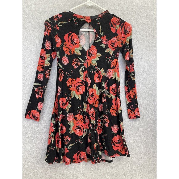 Tucker Tate Girls Dress Long Sleeve Black Floral Size Small (7/8) Fit & Flare - Picture 2 of 9